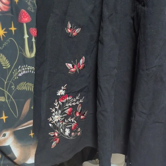 Cybele Midi Dress Moth Embroidery - Picture 4 of 5